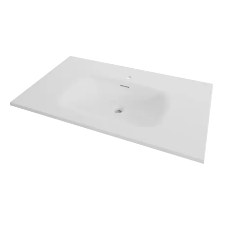 Servant ANE 100 100x60x14,7cm støpemarmor hvit matt