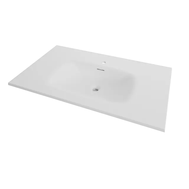 Servant ANE 100 100x60x14,7cm støpemarmor hvit matt 