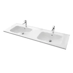 Servant INA 140dbl thin 140x46x2cm støpemarmor hvit