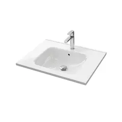 Servant INA 60 thin 60x46x2cm støpemarmor hvit