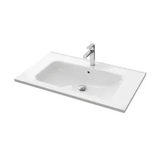 Servant INA 80 thin 80x46x2cm støpemarmor hvit