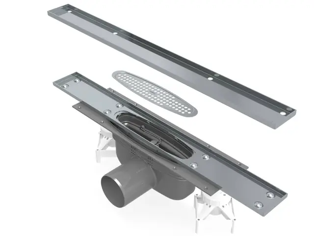 Gulvsluk tile PURUSLINE 900 ø75mm 90cm sideutløp flis 