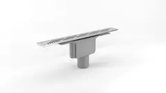 Gulvsluk twist PURUSLINE 600 ø75mm 60cm bunnutløp krom