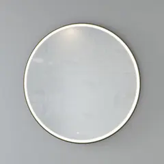 Speil IRIS 60 Ø 60x3,5cm led-lys sort matt