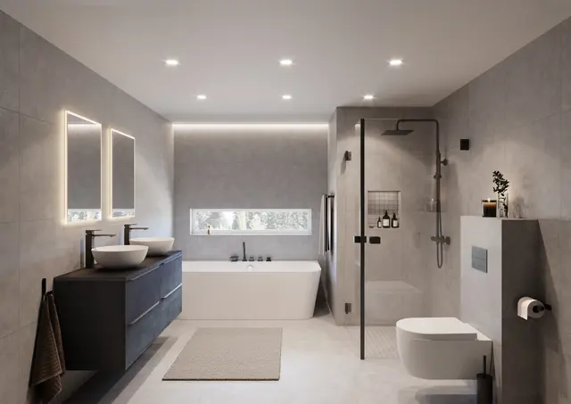 Gulv-/veggmosaikk URBAN SPACE 5x5 Cemento 1 m2 pk (2 590,- m2) 