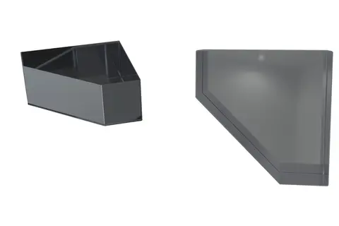 Hylle VEGA hjørne Krom