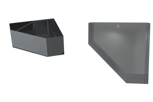 Hylle VEGA hjørne Krom 