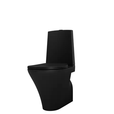 Toalett gulvstående CIBA slim sete soft close sort matt