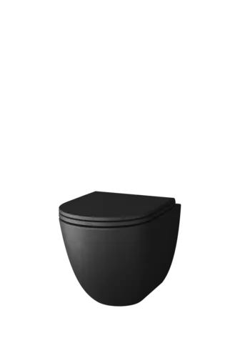 Toalett vegg VELO soft close sete sort matt