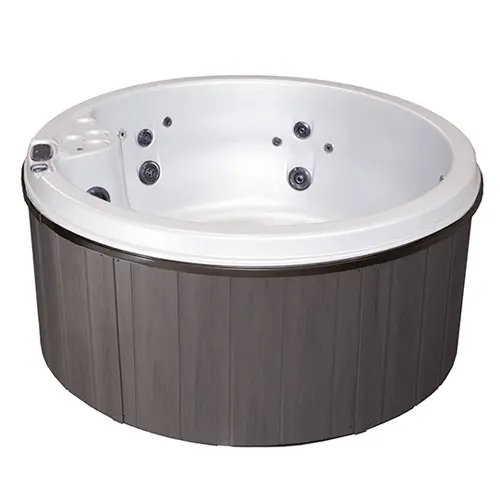 Utendørs massasjebad VikingSpa VIKING II ø183cm perlehvit/grå med lokk 